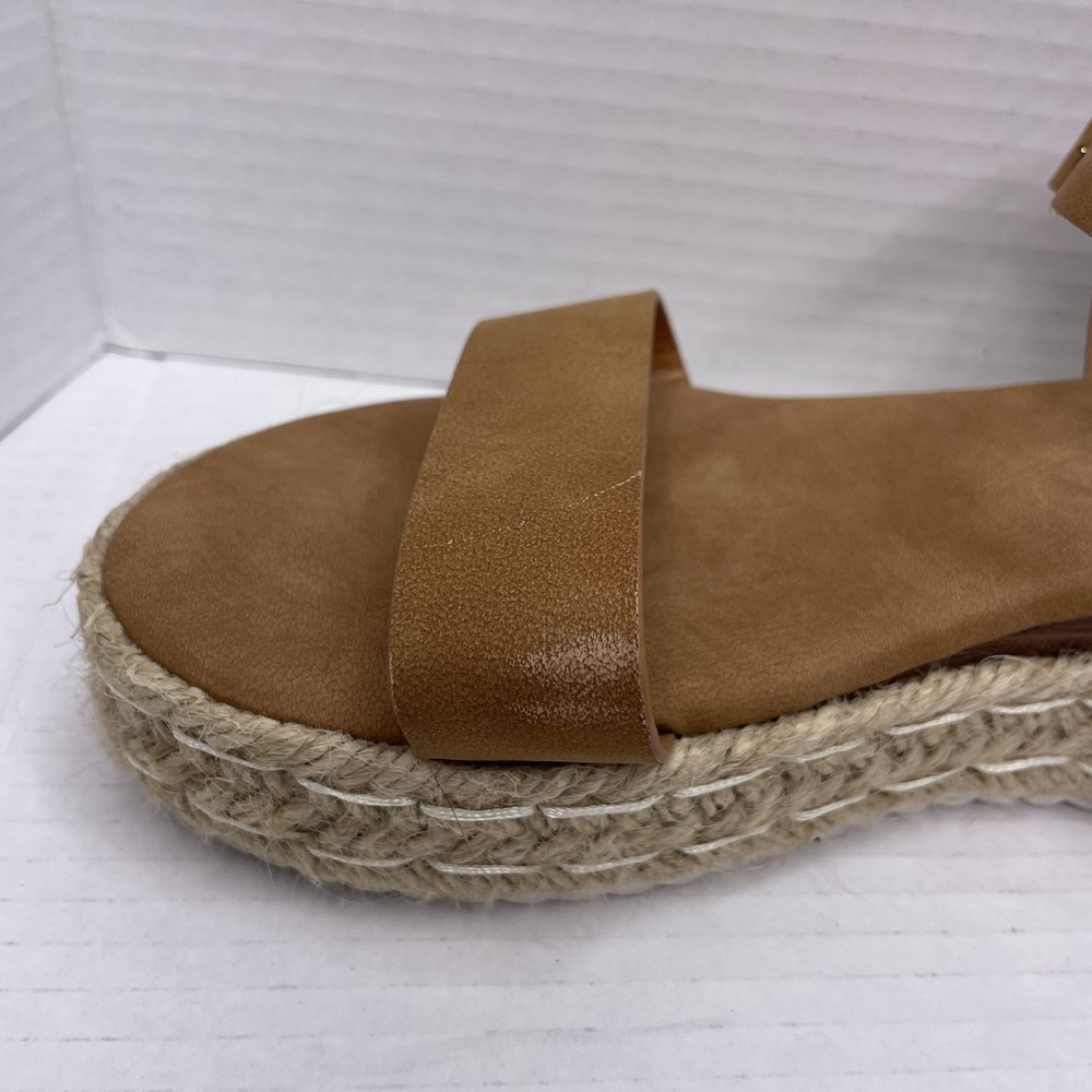 Youth Girl's Hotcakes Brown Buckle Sandals Size 4M Braided Rope Sole - Picture 10 of 10